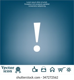 Attention caution sign icon. Exclamation mark. 