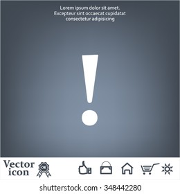 Attention caution sign icon. Exclamation mark. 