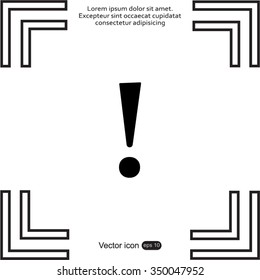 Attention caution sign icon. Exclamation mark. 