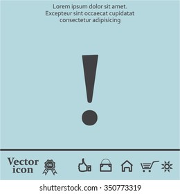 Attention caution sign icon. Exclamation mark. 