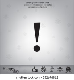 Attention caution sign icon. Exclamation mark. 