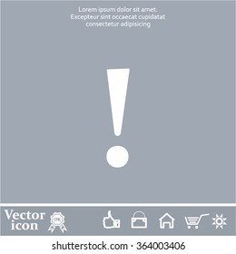 Attention caution sign icon. Exclamation mark. 