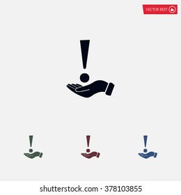 Attention caution sign icon. Exclamation mark. 