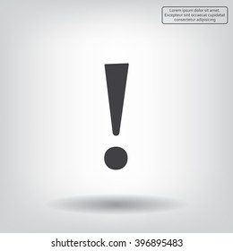 Attention caution sign icon. Exclamation mark. 