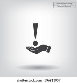 Attention caution sign icon. Exclamation mark. 