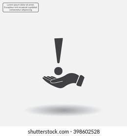 Attention caution sign icon. Exclamation mark. 