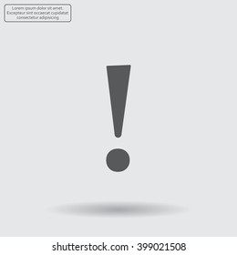 Attention caution sign icon. Exclamation mark. 