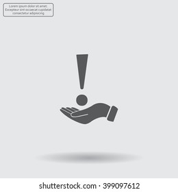 Attention caution sign icon. Exclamation mark. 