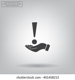 Attention caution sign icon. Exclamation mark. 