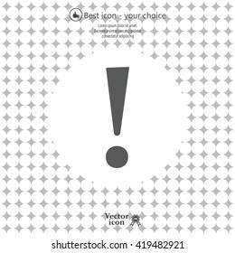Attention caution sign icon. Exclamation mark. 