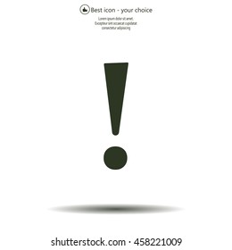 Attention caution sign icon. Exclamation mark. 