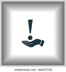 Attention caution sign icon. Exclamation mark. 