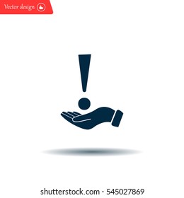 Attention caution sign icon. Exclamation mark. 