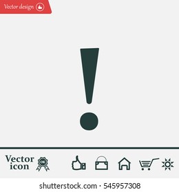 Attention caution sign icon. Exclamation mark. 