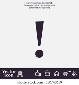 Attention caution sign icon. Exclamation mark. 
