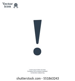 Attention caution sign icon. Exclamation mark. 