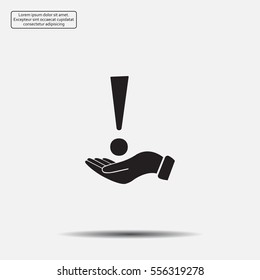 Attention caution sign icon. Exclamation mark. 