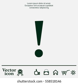 Attention caution sign icon. Exclamation mark. 