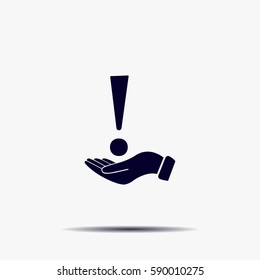 Attention caution sign icon. Exclamation mark. 