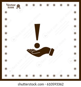 Attention caution sign icon. Exclamation mark. 