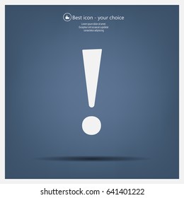 Attention caution sign icon. Exclamation mark. 