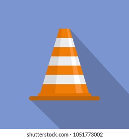 Attention cone icon. Flat illustration of attention cone vector icon for web