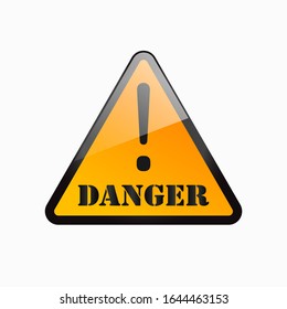 Attention, danger, caution, warning sign. Risk vector. Hazard illustration. Exclamation alert symbol. Stop concept. Accident protection banner. Dangerous area image. Do not enter line mark.