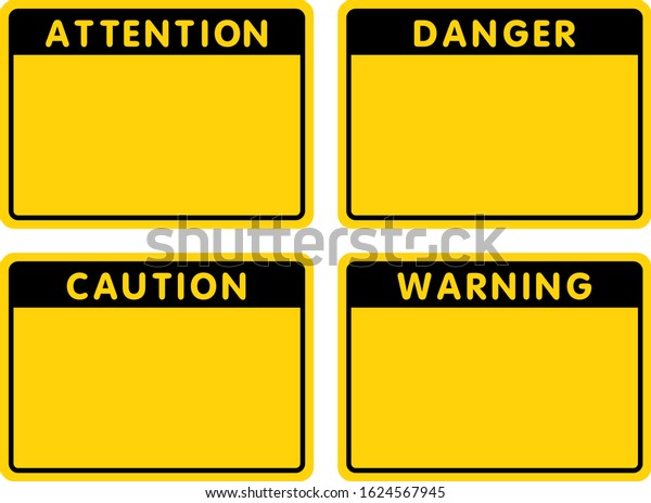 Attention Danger Caution Warning Sign Risk のベクター画像素材 ロイヤリティフリー 1624567945
