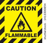 ATTENTION, DANGER, CAUTION Warning, Danger vector sign.  Highly Flammable sign triangle yellow warning sign. Vector, illustration. GHS hazard pictogram - flammable , hazard warning sign flammable icon