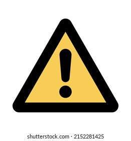 Attention danger flat vector icon