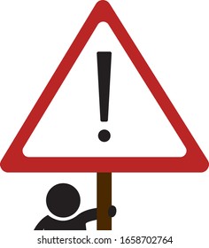 Attention danger sign. Alert warning icon