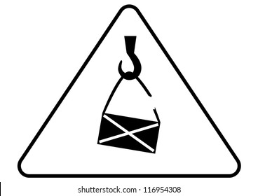 Attention - danger of suspended loads sign