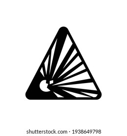 Atención, elemento negro peligrosamente explosivo. Signo de advertencia. Pictograma para página web, aplicación móvil, promoción. elemento de diseño de interfaz de usuario de usuario (GUI)
