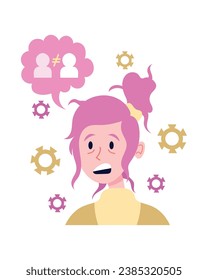 attention deficit hyperactive disorder design vector isolated