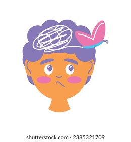 attention deficit hyperactivity disorder condition illustration