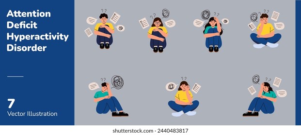 Illustration einer Aufmerksamkeitsdefizit-Hyperaktivitätsstörung