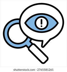 Attention To Detail Single Icon Blue Black