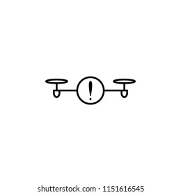 attention drone icon. Element of drones for mobile concept and web apps illustration. Thin line icon for website design and development, app development. Premium icon
