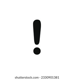 Attention exclamation icon isolated on white background