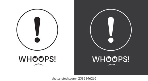 Icono plano del contorno de la marca de exclamación de atención. Símbolo único de logotipo de esquema de alta calidad para aplicación móvil de diseño web. Logo de diseño de señas de línea delgada. Icono de error whoops, ilustración de vector