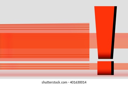 attention, exclamation mark red symbol. abstract background design