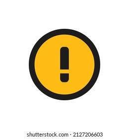 signo de tráfico de signo de exclamación de atención. Icono del vector.