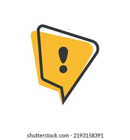 attention exclamation mark. Vector icon.