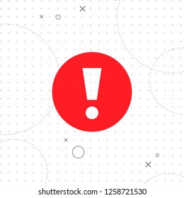 Attention, Exclamation vector best flat icon on texture background , EPS 10