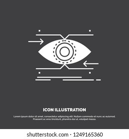 attention, eye, focus, looking, vision Icon. glyph vector symbol for UI and UX, website or mobile application