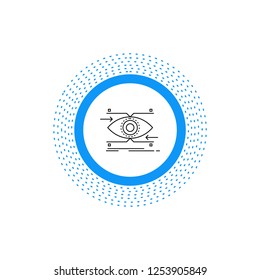 attention, eye, focus, looking, vision Line Icon. Vector isolated illustration