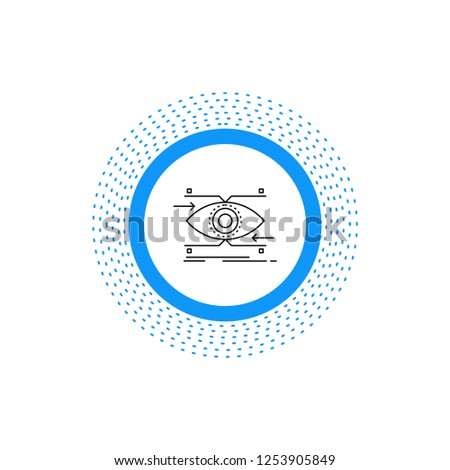 attention, eye, focus, looking, vision Line Icon. Vector isolated illustration