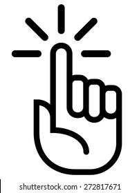 Attention finger vector icon