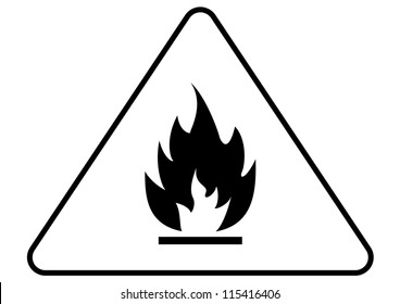 Attention fire sign