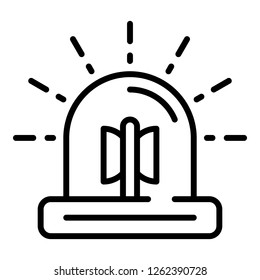 Attention flasher icon. Outline attention flasher vector icon for web design isolated on white background